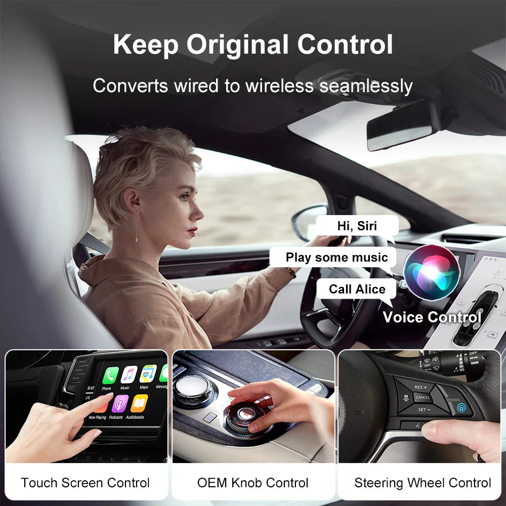Car Wired To Wireless Carplay Box Car Interconnection Box Car Adapter Wireless Carplay Box Plug and Play
