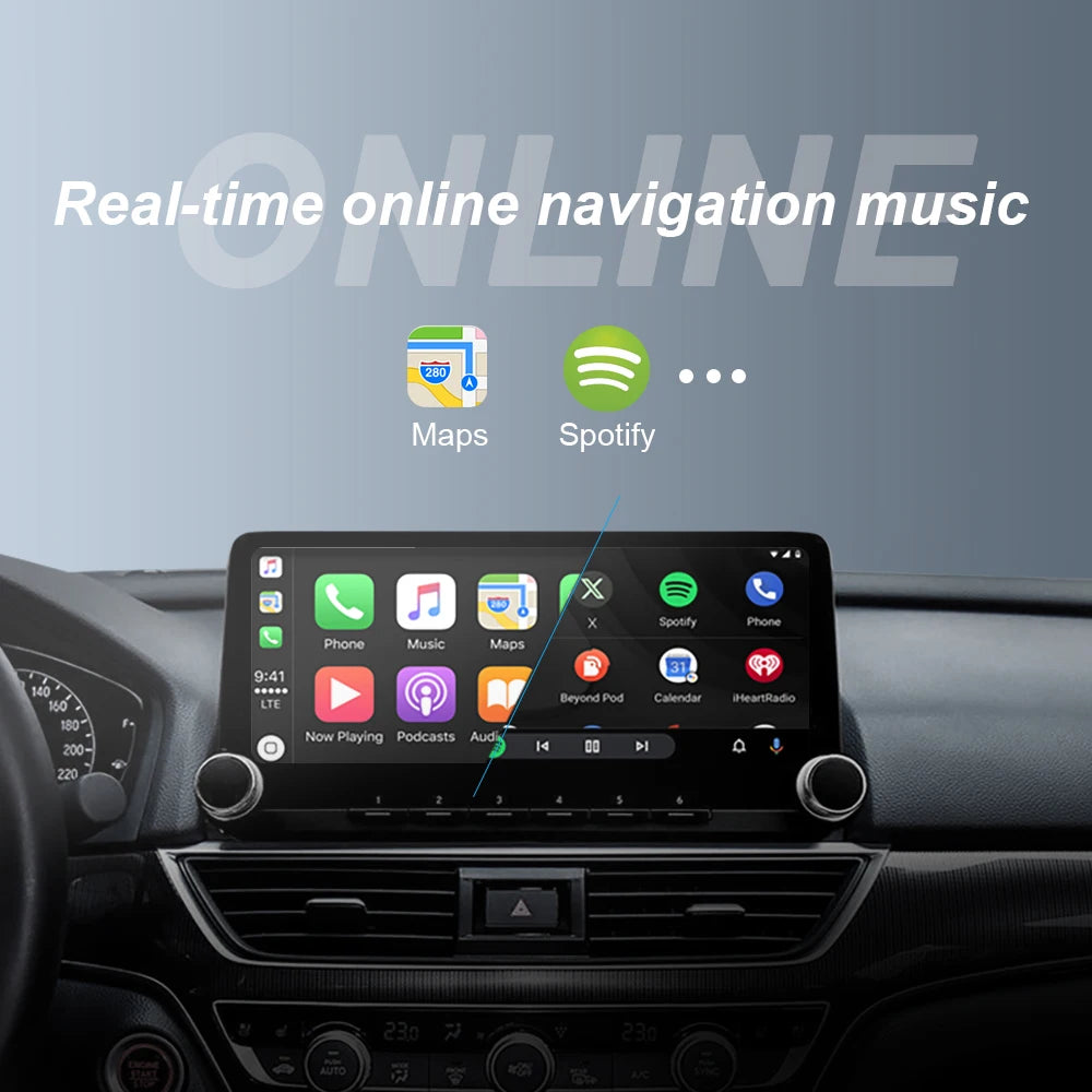 2025 2in1 Wireless Carplay&Android Auto Box 2in1 Wired to Wireless Dongle Automatic Connect Adapter Bluetooth Plug&Play Mini Box