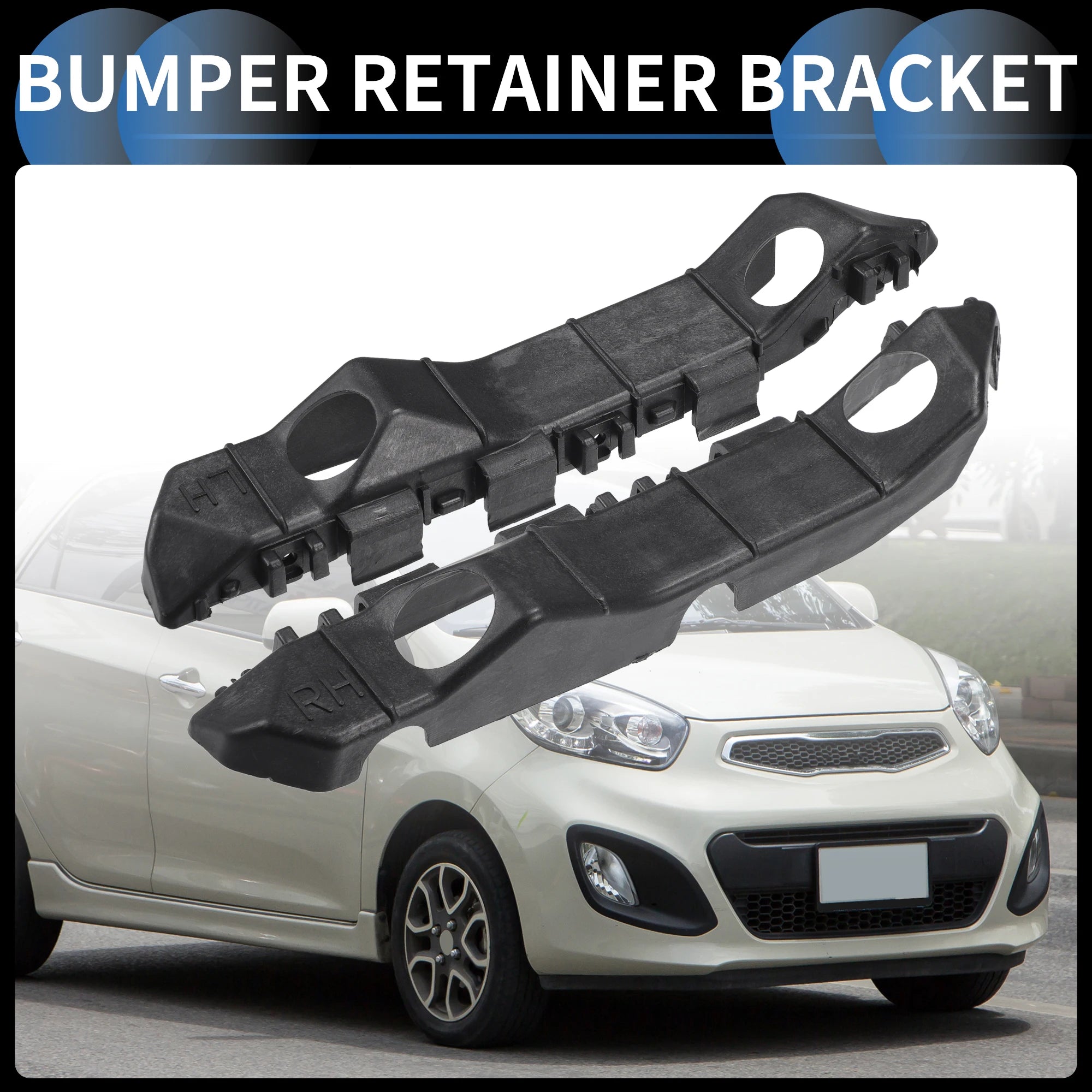 UXCELL Bumper Support Bracket Left Right Side Front Bumper Retainer for Kia Picanto 2012 865131Y000 865141Y000