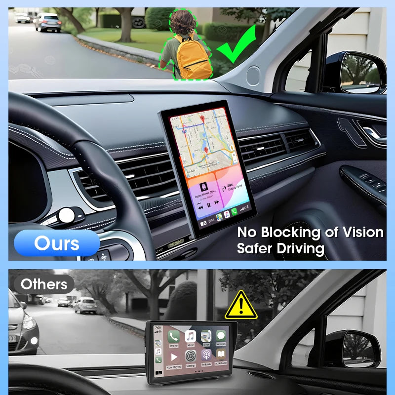 New 7/8/9" Carplay Screen for Car Vertical Screen Car Radio Wireless Carplay Android Auto Multimedia Video Player Car Monitors