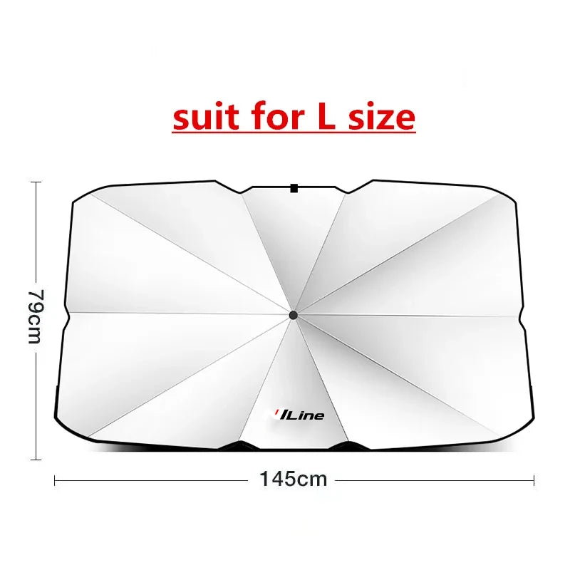 For Hyundai N i10 i20 i30 i40 ix25 ix35 ix55 Tucson Sonata Santa-Fe Paalishde Car Windshield Sun Shade UV Ray Reflector Umbrella
