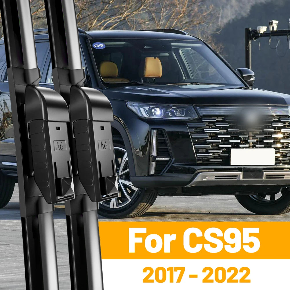 مجموعة شفرات المساحات الأمامية لسيارة شانجان CS95 موديلات 2017 - 2022، فرش الزجاج الأمامي، ملحقات، عبوات مطاطية، موديلات 2018 و2019 و2020