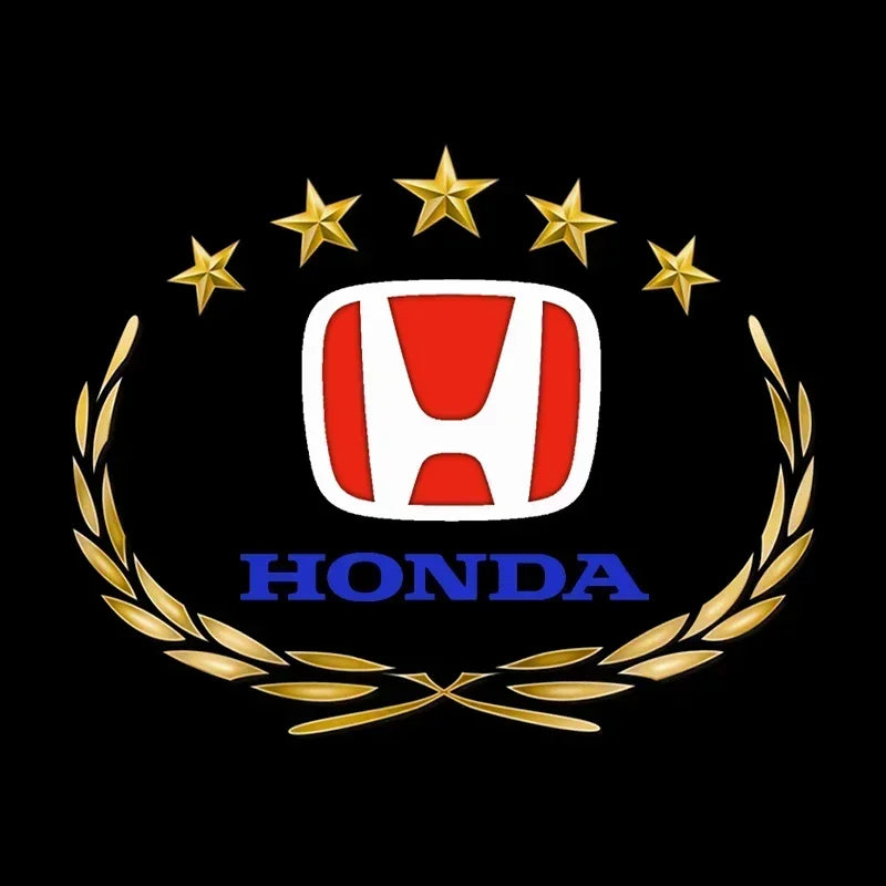 طقم من قطعتين من مصابيح باب السيارة بشعار ليزر لإضاءة الترحيب لسيارة هوندا سيفيك FIT CRV Accord Jazz HRV Dio Stepwgn Prelude Odyssey
