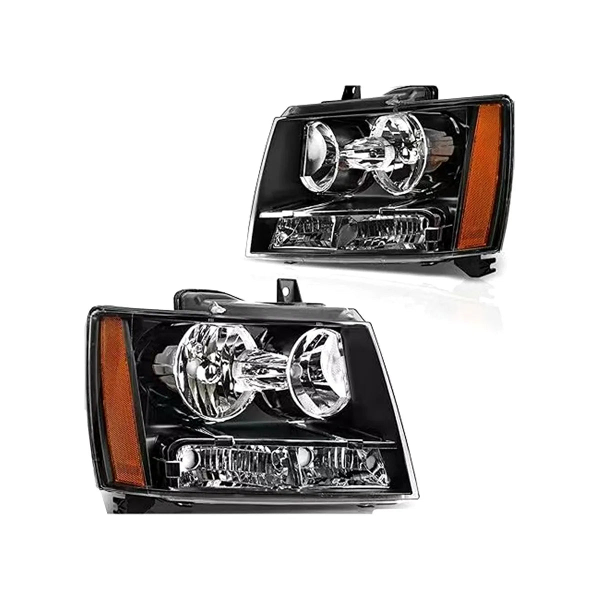 مصباح أمامي للسيارة من Pop DRL مصباح أمامي LED لسيارة شيفروليه أفالانش سوبربان تاهو 2007-2014 مصابيح أمامية قياسية أمريكية