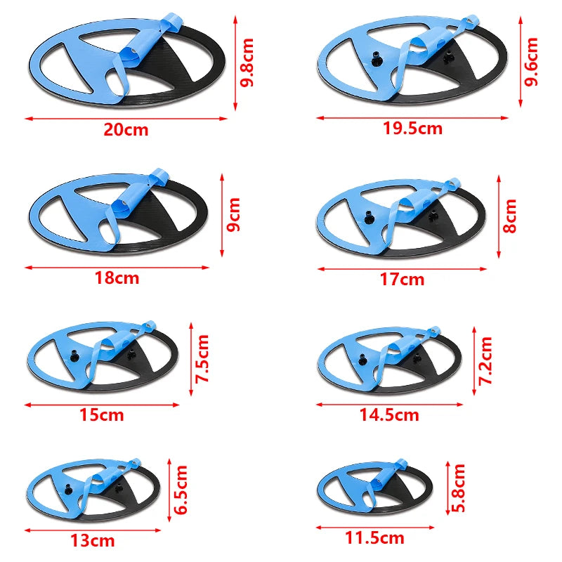 ABS Hyundai Car Logo Front Grille Decoration Sticker Accessories For Tucson I40 ix25 ix35 Emblem Accent Elantra Santa fe Sonata