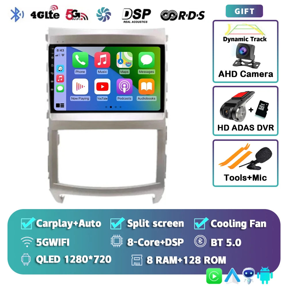 Android 14 For Hyundai Veracruz ix55 2006-2015 2K QLED Android Car Radio Multimedia Video Player GPS Stereo CarPlay 4G Head Unit