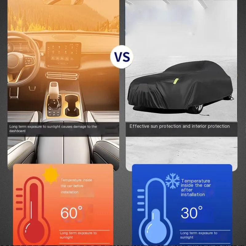 غطاء سيارة كامل لمعدات الحماية الخارجية ChangAn CS95 - مقاوم للثلج والشمس ومقاوم للماء والغبار وملحقات السيارات