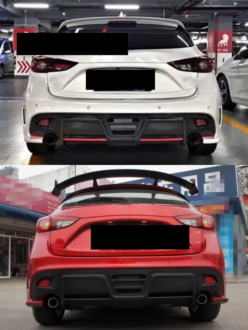 Rear Bumper Front Bumper Grille for Mazda3 Axela 14-19 Hatchback Modified New Style ABS Material Unpainted Car Body Kit