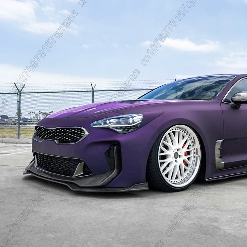 Auto Car Front Bumper Splitter Lip Spoiler Diffuser Guard Body Kit Cover Tuning ABS Gloss Black For Kia Stinger GT 2018-2023