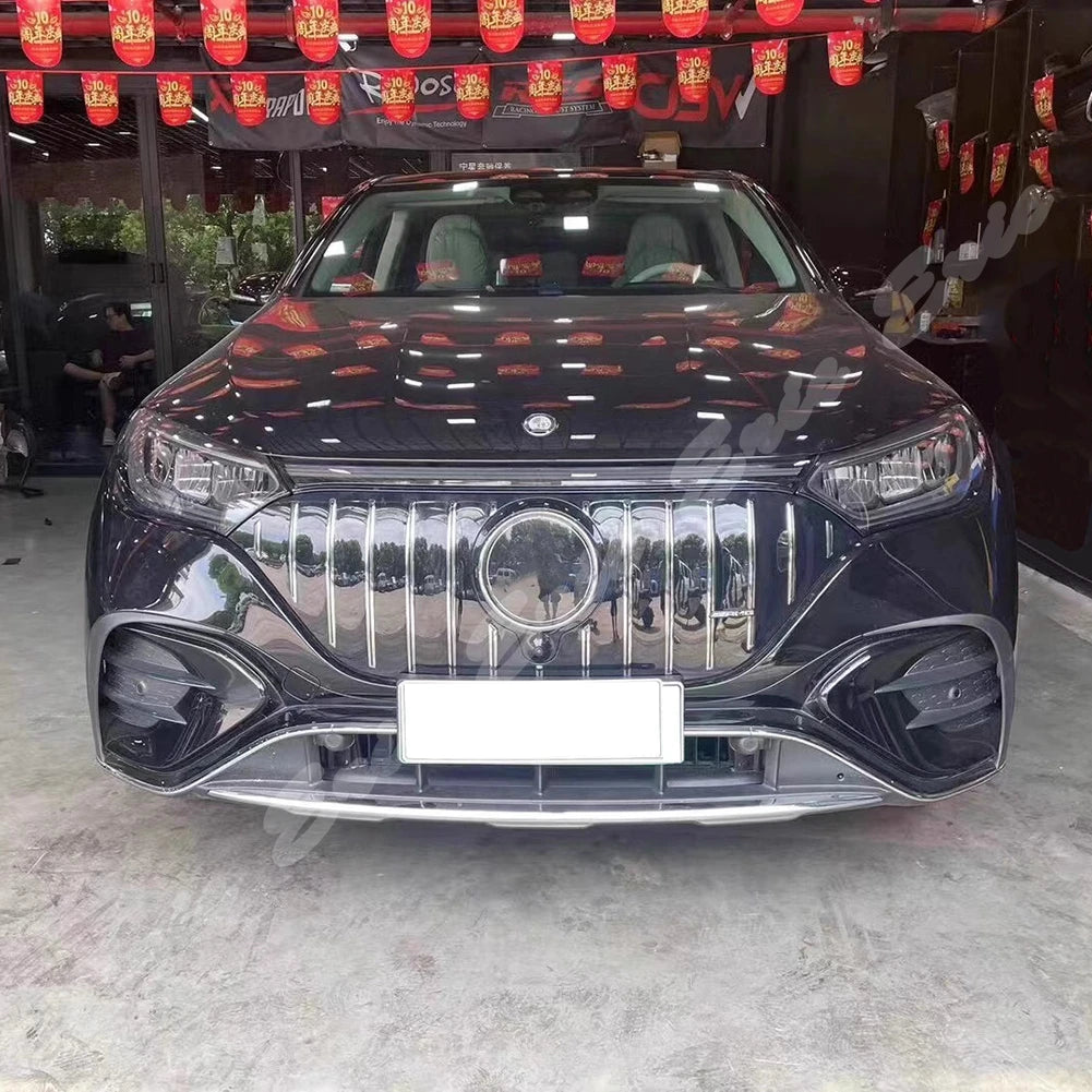 شبكة أمامية للسباقات، شبكة علوية للمصد، مشعاع لسيارة مرسيدس بنز W294 X294 EQE350 EQE450 EQE500 SUV موديل 2022-2023