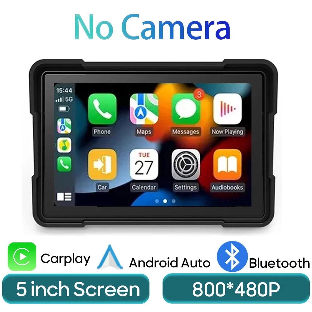 5'' Carplay for Motorcycle Screen Smart Screen Waterproof Wireless Android Auto Dash Board DVR Monitor Navigation GPS TPMS WiFi
