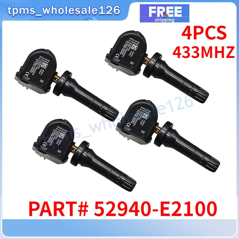 52940-E2100 For 2024-2026 Hyundai Ioniq 6 [CE1] Santa Fe [MX5] Tucson [NX4] Kia Sportage [NQ5] Tire Pressure Sensor 4PCS TPMS