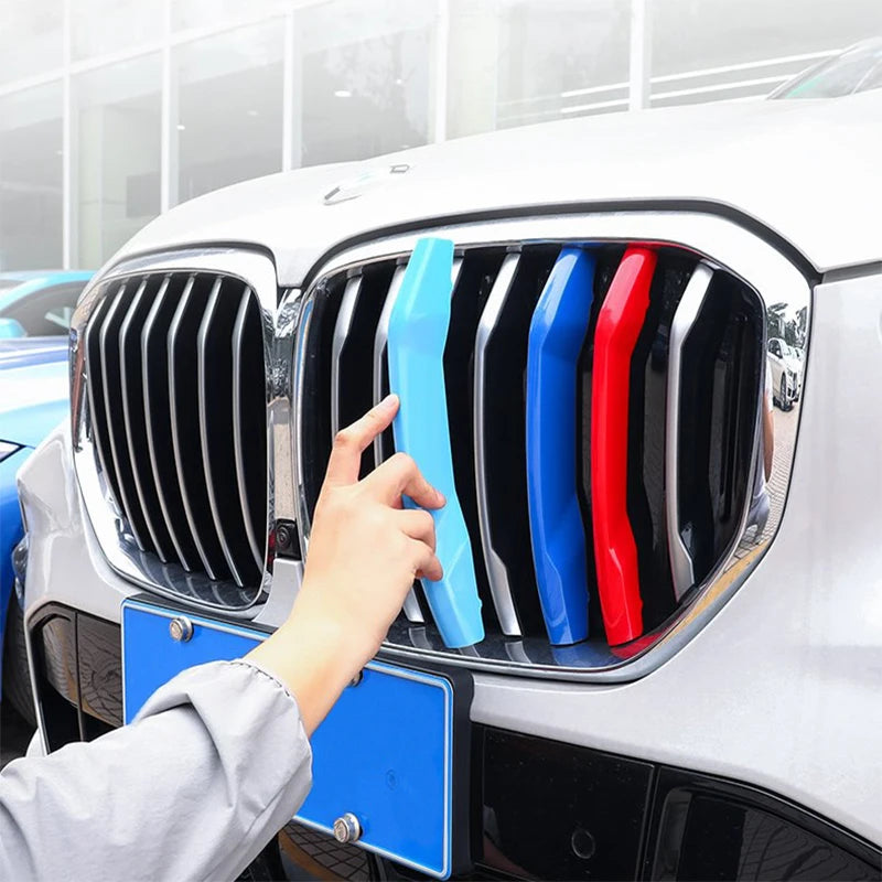 3 قطع شريط تزيين شبكة السيارة لسيارات BMW X1 X2 X3 X4 X5 X6 X7 E84 F48 F49 F39 E83 F25 G01 F26 G02 E70 F15 E53 G05 E71 E72 F16 G06 G07