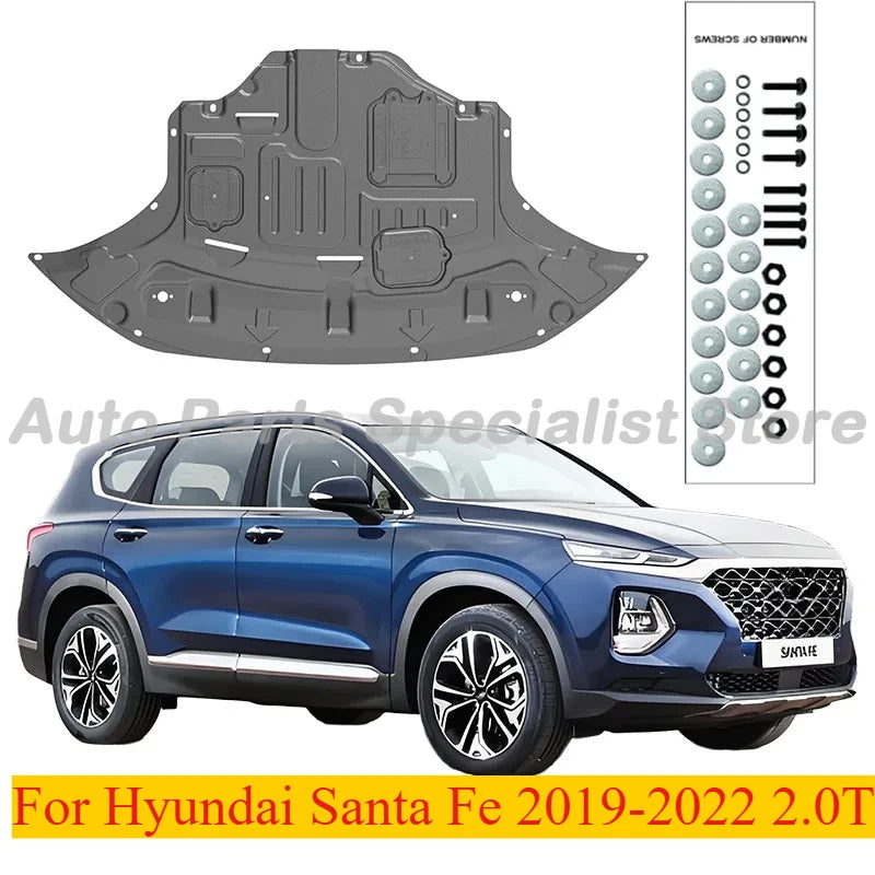High Quality Alloy Under Engine Guard Splash Shield Mud Fender For Hyundai Santa Fe 2019-2022 2.0T