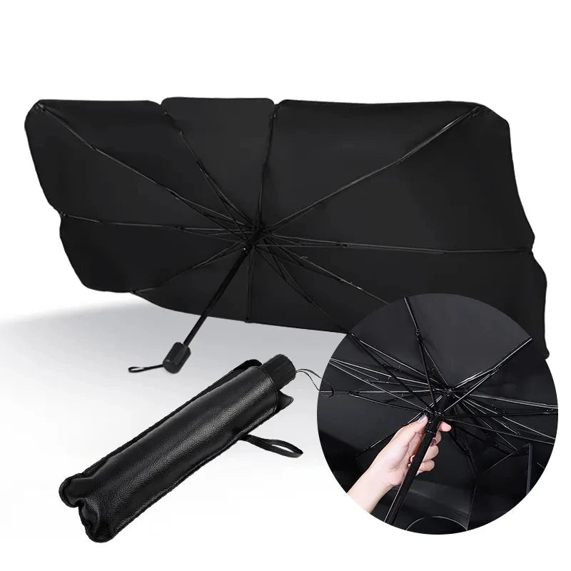 For Hyundai N i10 i20 i30 i40 ix25 ix35 ix55 Tucson Sonata Santa-Fe Paalishde Car Windshield Sun Shade UV Ray Reflector Umbrella