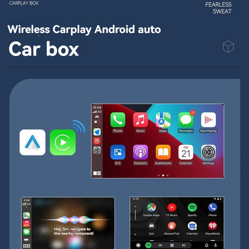 Carplay AI Box Android 13 Original Wired Carplay 2in1 wifi Bluetooth mini Portable Auto Cars Wireless Carplay Android Auto Box