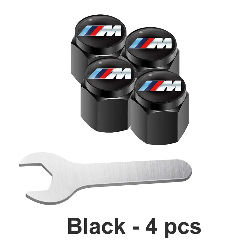 ملصق زخرفي معدني لغطاء صمام إطار السيارة لسيارة BMW E30 E38 E39 E46 E60 E61 E90 X5 X6 E70 E83 F30 F32 ملحقات تعديل غطاء صمام إطار السيارة