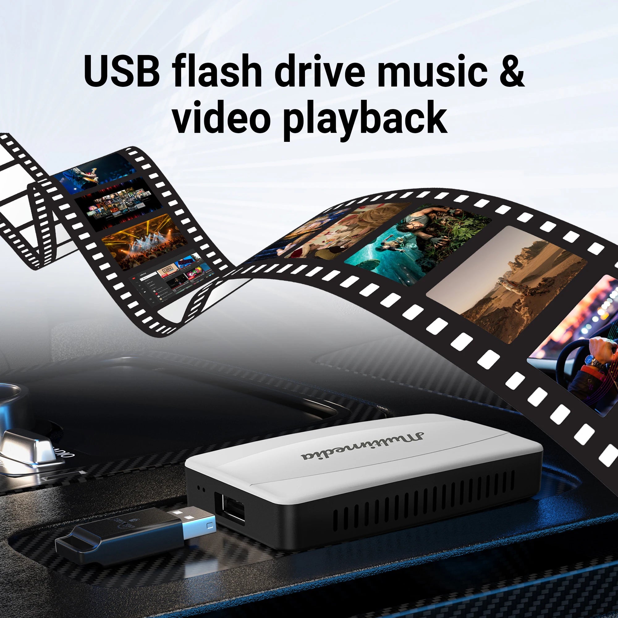 Play2Video Pro Wireless CarPlay Android Auto Adapter Built-in Video App for Youtube Multimedia TV Car Accessories for Netflix