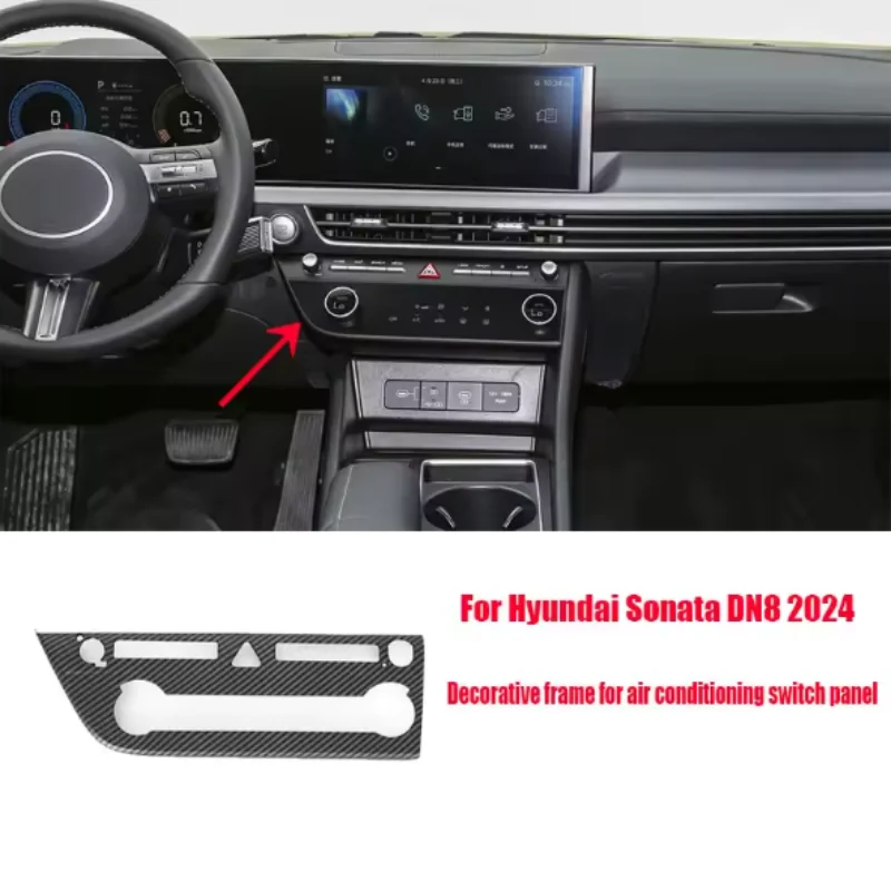 LHD for Hyundai 11th Sonata DN8 2024 Central control gear USB charger panel decorative frame interior modification accessories