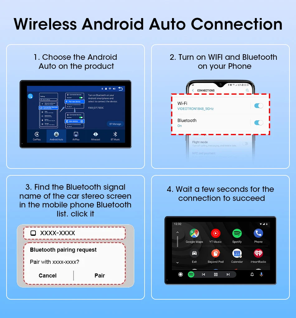 New 7/8/9" Carplay Screen for Car Vertical Screen Car Radio Wireless Carplay Android Auto Multimedia Video Player Car Monitors
