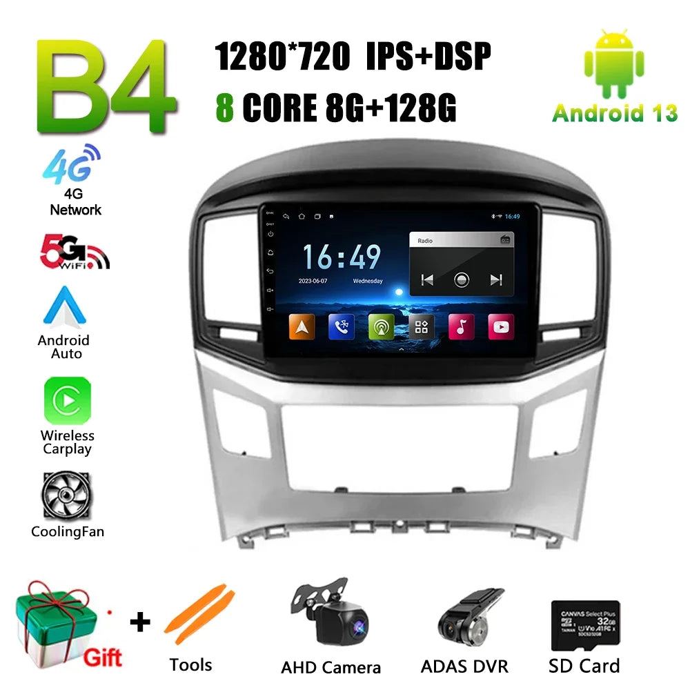 For Hyundai H1 II 2 TQ 2015 - 2021 Car Radio Multimedia Video Player Navigation Android 4G   Carplay Display Camera Monitor