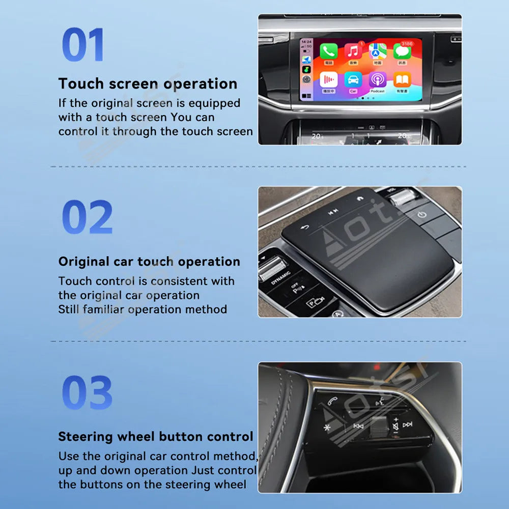 The Car Accessories Modification of Carplay USB Stereo Radio Wireless Plug and Play Compatible with Most Cars