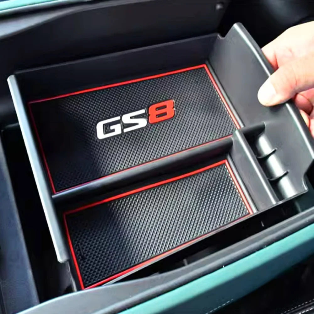 صينية تنظيم وحدة التحكم المركزية لسيارة Trumpchi GAC GS8 2022 2023 2024 صندوق مسند الذراع صندوق التخزين حامل الملحقات الداخلية