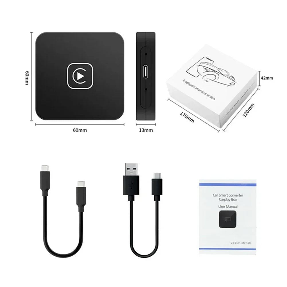 Carplay Wireless Dongle Wifi Bluetooth-compatible Auto Connect Car Play Adapter Voice Control Wireless Carplay for Car Upgrade