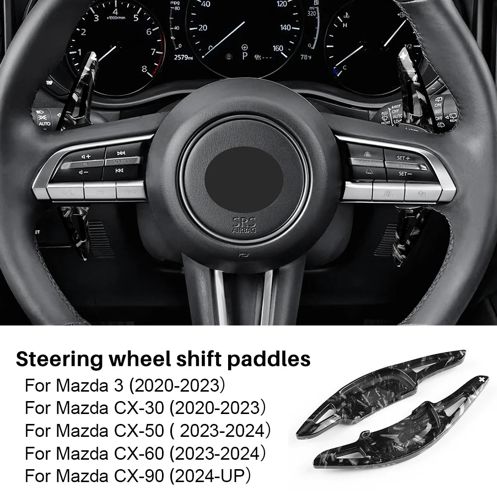 Car Steering Wheel Shift Paddle Shifter For Mazda 3 Mazda3 CX30 CX-30 2020 2021 2022 2023 CX-50 CX-60 CX-90 2024 Accessories