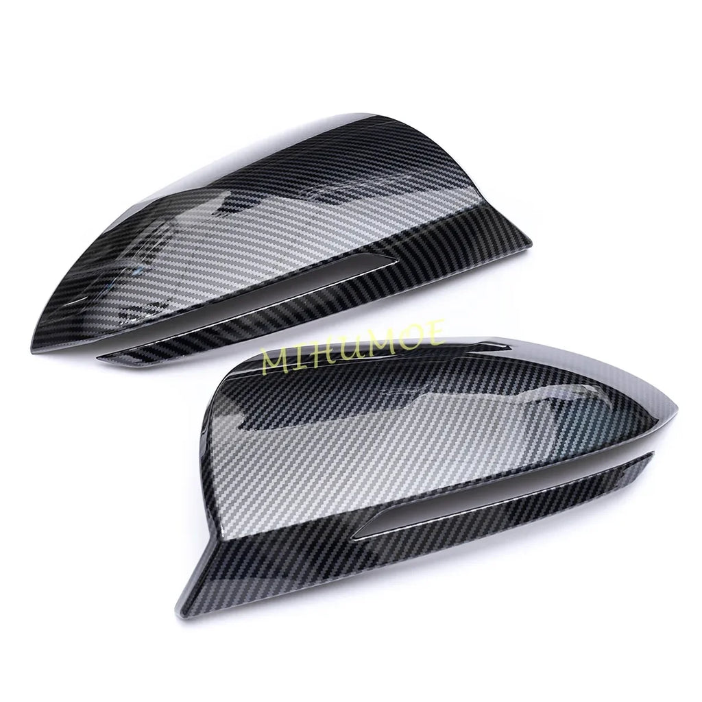 For 2021-2025 Hyundai Tucson Car Exterior Side Rearview Mirror Cover Cap Carbon Fiber Style 2022 2023 2024