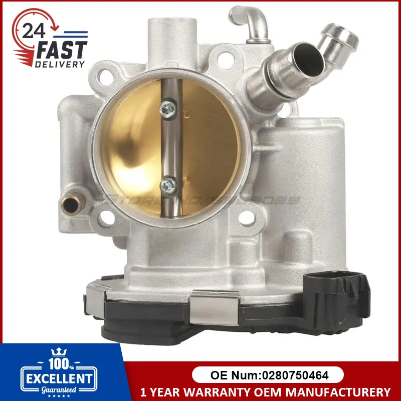جسم الخانق بجودة OEM 0280750464 96476990 55577375 لسيارة شيفروليه أفيو T250 T255 T300 سعة 1.4 لتر و1399 سم مكعب و74 كيلو وات و101 حصان (2008-2019)