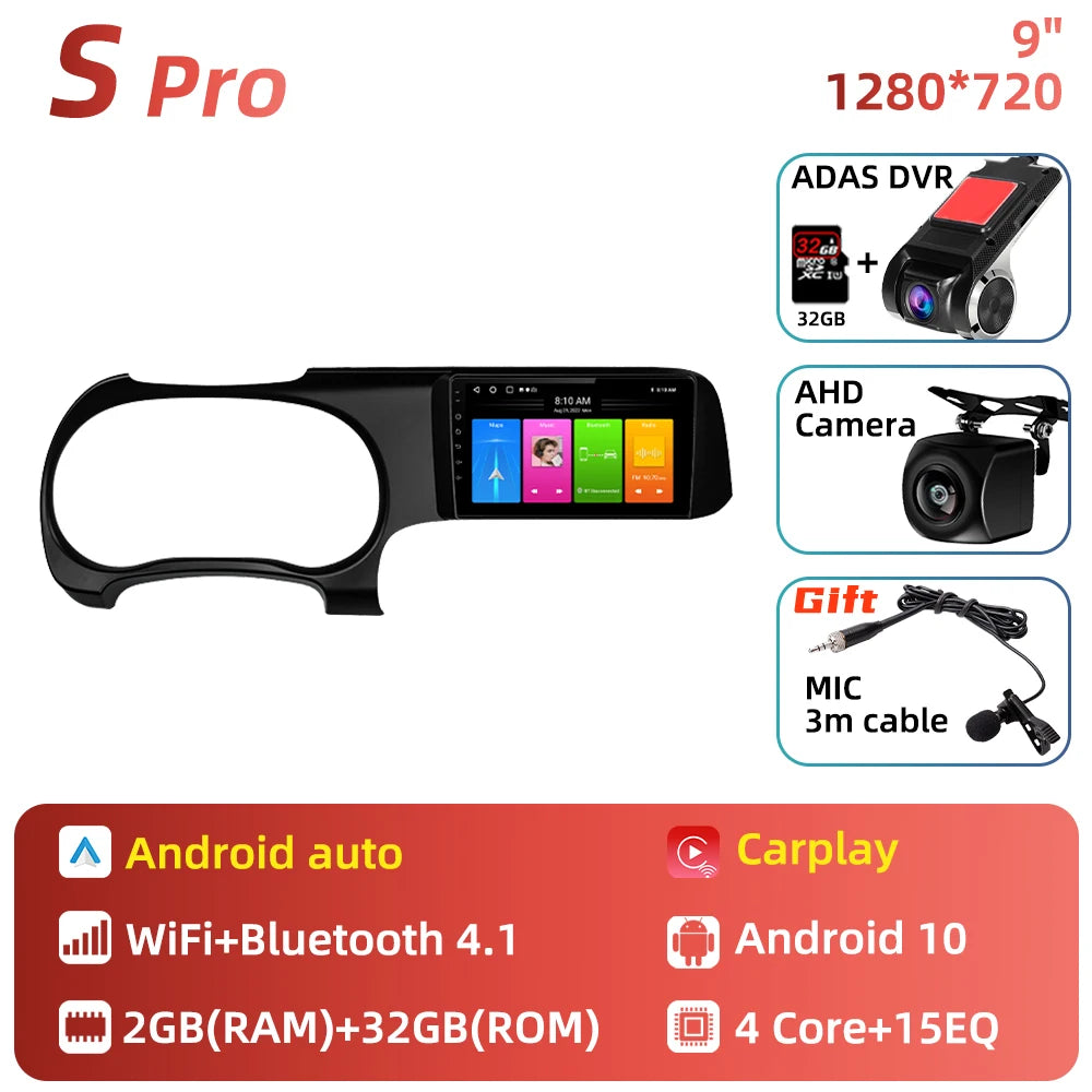 For Hyundai I10 2019 - 2023 Carplay Car Multimedia 2 Din Android Car Stereo Radio Auto Radio GPS Navigation Android Auto WIFI