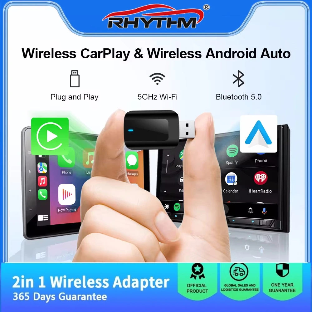 Wireless Adapter CarPlay Android Auto 2in1 Smart Dongle Play&Plug For Citroёn Aircross Berlingo Multispace C4 Picasso C5 Break