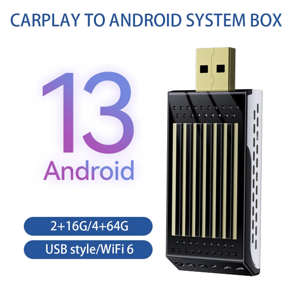 Ai Box Androids 13 Carplays Androids Auto Adapter Compatible with Most Cars