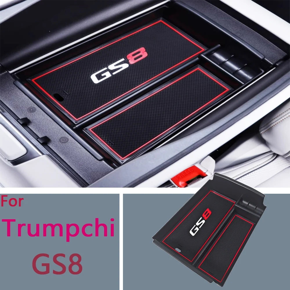 صينية تنظيم وحدة التحكم المركزية لسيارة Trumpchi GAC GS8 2022 2023 2024 صندوق مسند الذراع صندوق التخزين حامل الملحقات الداخلية
