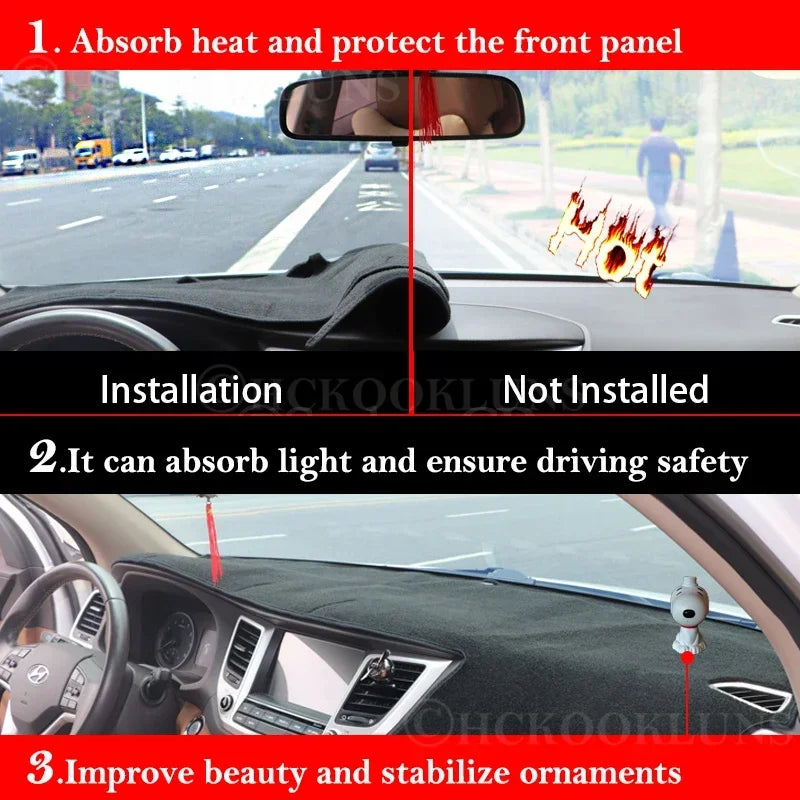 Anti-Slip Mat Dashboard Cover Carpet Sunshade Dashmat Accessories for Mazda 6 2008~2013 Atenza 2009 2010 2011 2012