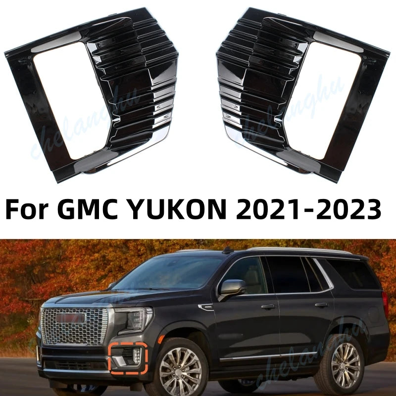 إطار مصباح الضباب الأمامي لسيارة GMC YUKON 2021 2022 2023 غطاء مصباح الضباب عالي الجودة ملحقات السيارة 84882376 84882375