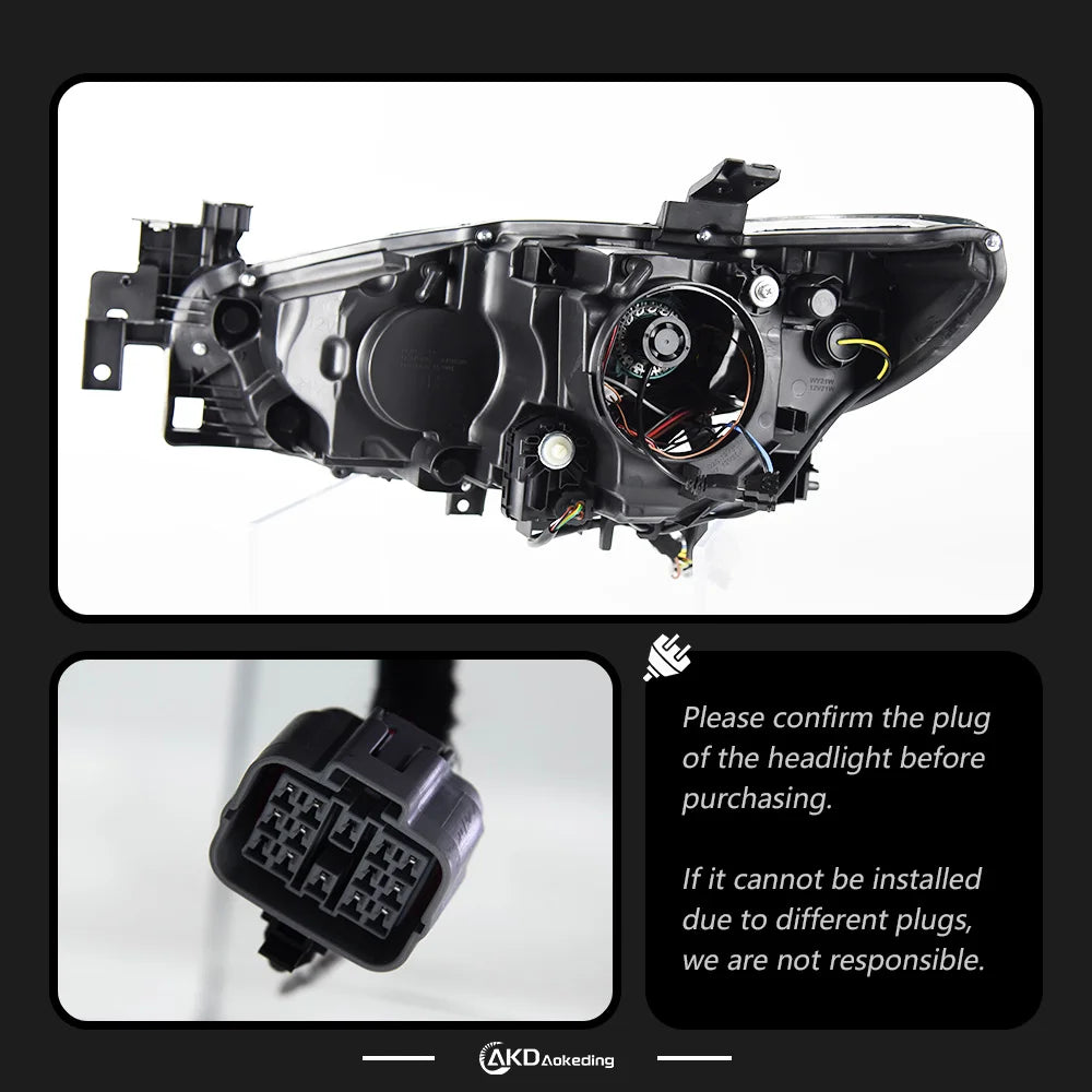 Car Headlights For Mazda 6 Atenza 2013-2016 LED Headlights Assembly Upgrade DRL Bicofal Lens Dynamic Signal Lamp Accessories