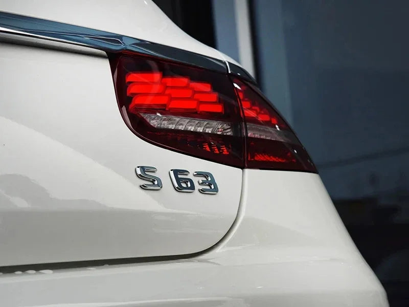 ملصق شعار صندوق السيارة ثلاثي الأبعاد من الكروم ABS لملحقات السيارة Mercedes AMG CE 63 W205 W204 W213 W212 W222 W221 C63 E63 S63