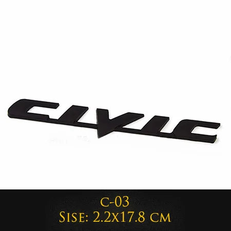 ملصق شعار سيارة معدني ثلاثي الأبعاد من Ivtec بتصميم شعار هوندا سيفيك، ملصقات صندوق السيارة الخلفي، ملحقات السيارات