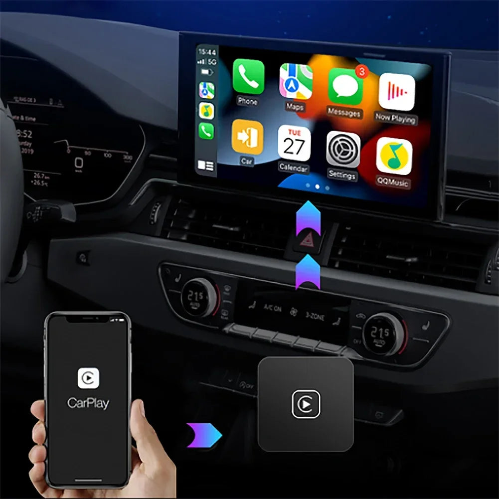 Carplay Wireless Dongle Wifi Bluetooth-compatible Auto Connect Car Play Adapter Voice Control Wireless Carplay for Car Upgrade