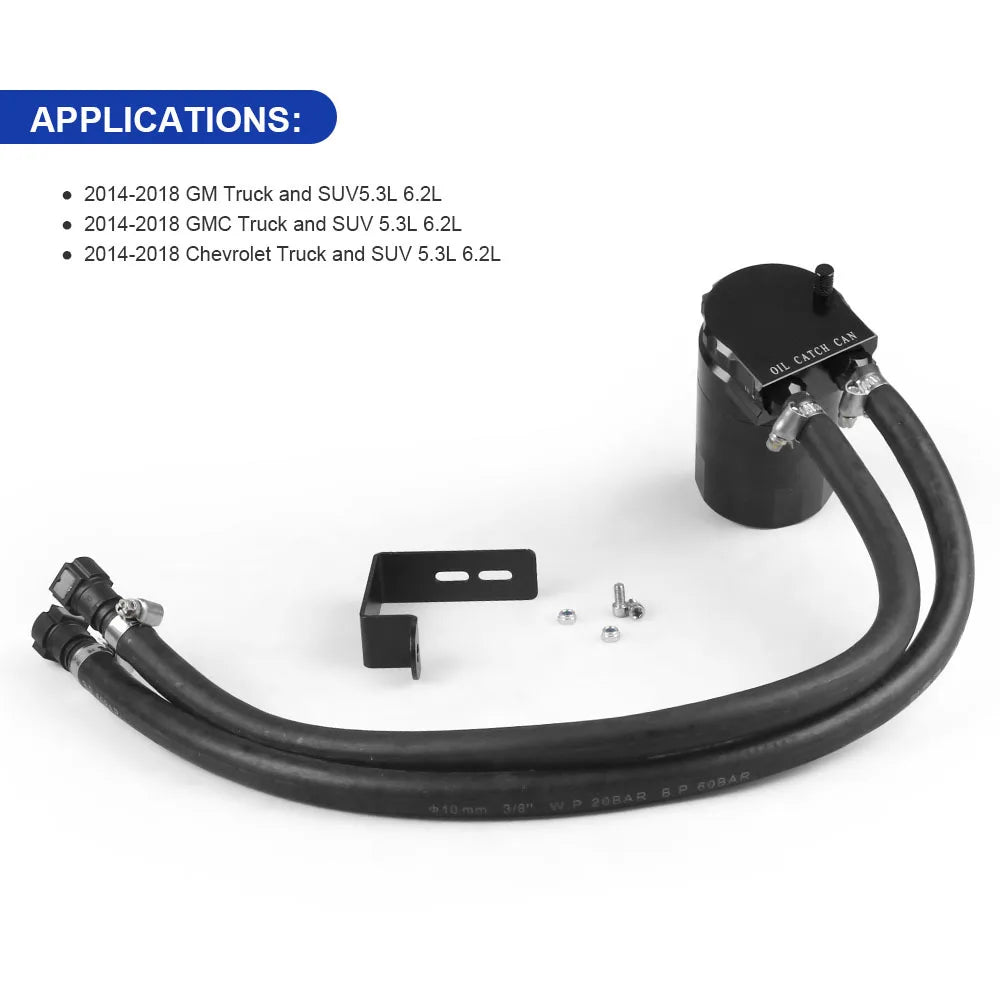 فاصل زيت خزان تجميع زيت السيارة شفاف لسيارات GMC Sierra 1500 2014-2019 5.3 6.2 لسيارات Chevy Silverado 1500