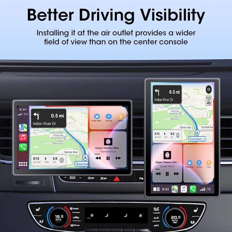 New 7/8/9" Carplay Screen for Car Vertical Screen Car Radio Wireless Carplay Android Auto Multimedia Video Player Car Monitors