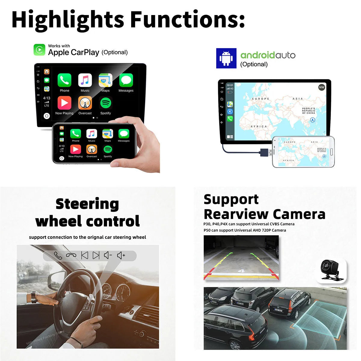 For Hyundai I10 2019 - 2023 Carplay Car Multimedia 2 Din Android Car Stereo Radio Auto Radio GPS Navigation Android Auto WIFI