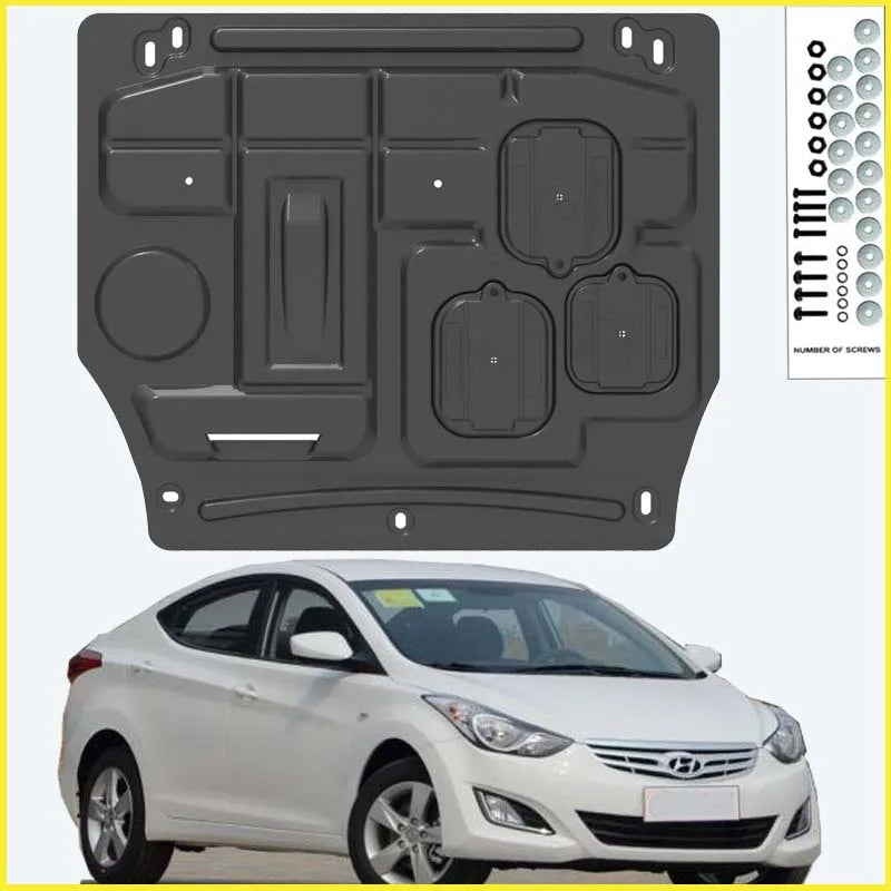 For HYUNDAI ELANTRA 2012-2016 Black Under Engine Guard Plate Splash Shield Mud Fender Cover Mudguard Protector