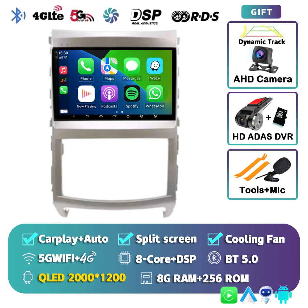 Android 14 For Hyundai Veracruz ix55 2006-2015 2K QLED Android Car Radio Multimedia Video Player GPS Stereo CarPlay 4G Head Unit