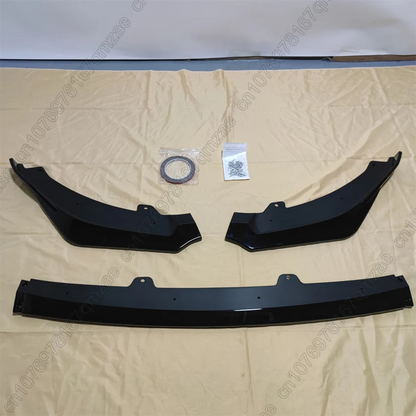 Auto Car Front Bumper Splitter Lip Spoiler Diffuser Guard Body Kit Cover Tuning ABS Gloss Black For Kia Stinger GT 2018-2023
