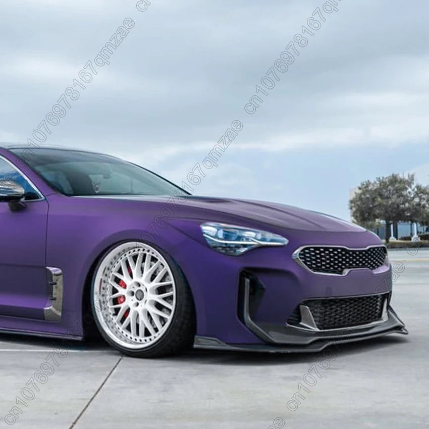 Auto Car Front Bumper Splitter Lip Spoiler Diffuser Guard Body Kit Cover Tuning ABS Gloss Black For Kia Stinger GT 2018-2023