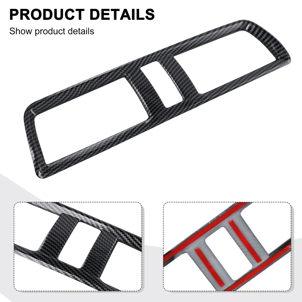 Carbon Fiber Middle Air Outlet Vent Cover Frame Trim For Mazda 3 Axela 2014-2019 Replacement Automobiles Parts