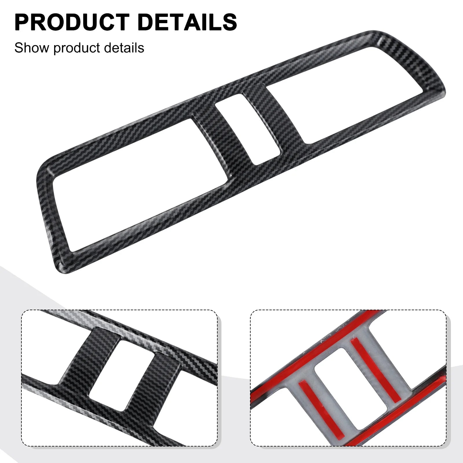 Carbon Fiber Middle Air Outlet Vent Cover Frame Trim For Mazda 3 Axela 2014-2019 Replacement Automobiles Parts